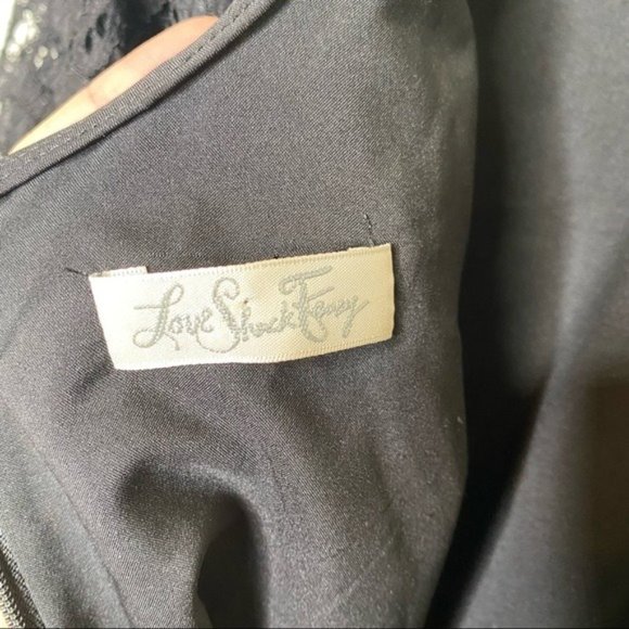 LoveShackFancy Dress Baroque Lace Bell Sleeve Mini in Black Size Small - Picture 9 of 11